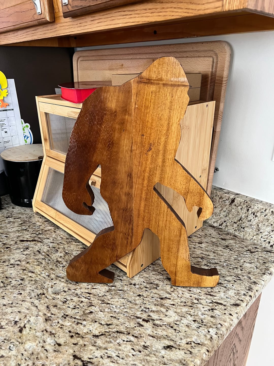 Customer photo review of 16x12" Bigfoot / Yeti / Sasquatch Silhouette Acrylic Router Template