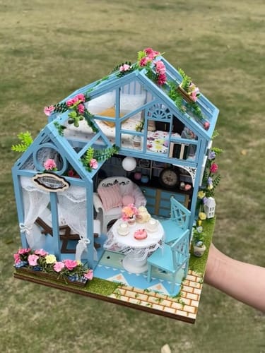 Customer photo review of Floral Reverie DIY Miniature Doll House