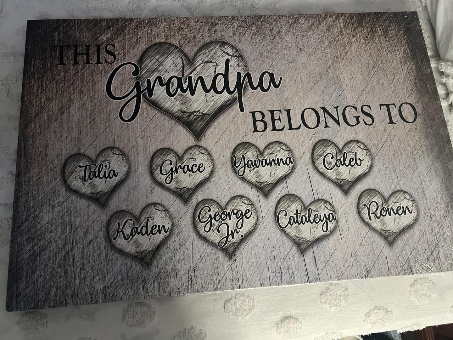 Customer photo review of Personalized "This Grandma Belongs To" Premium Canvas