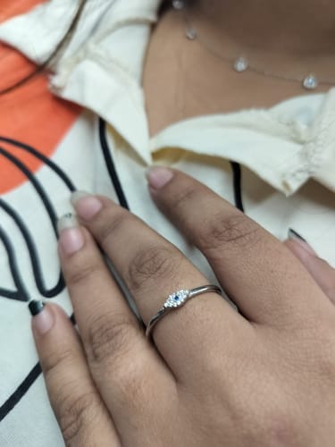 Customer photo review of Diamond Eye Stackable Ring