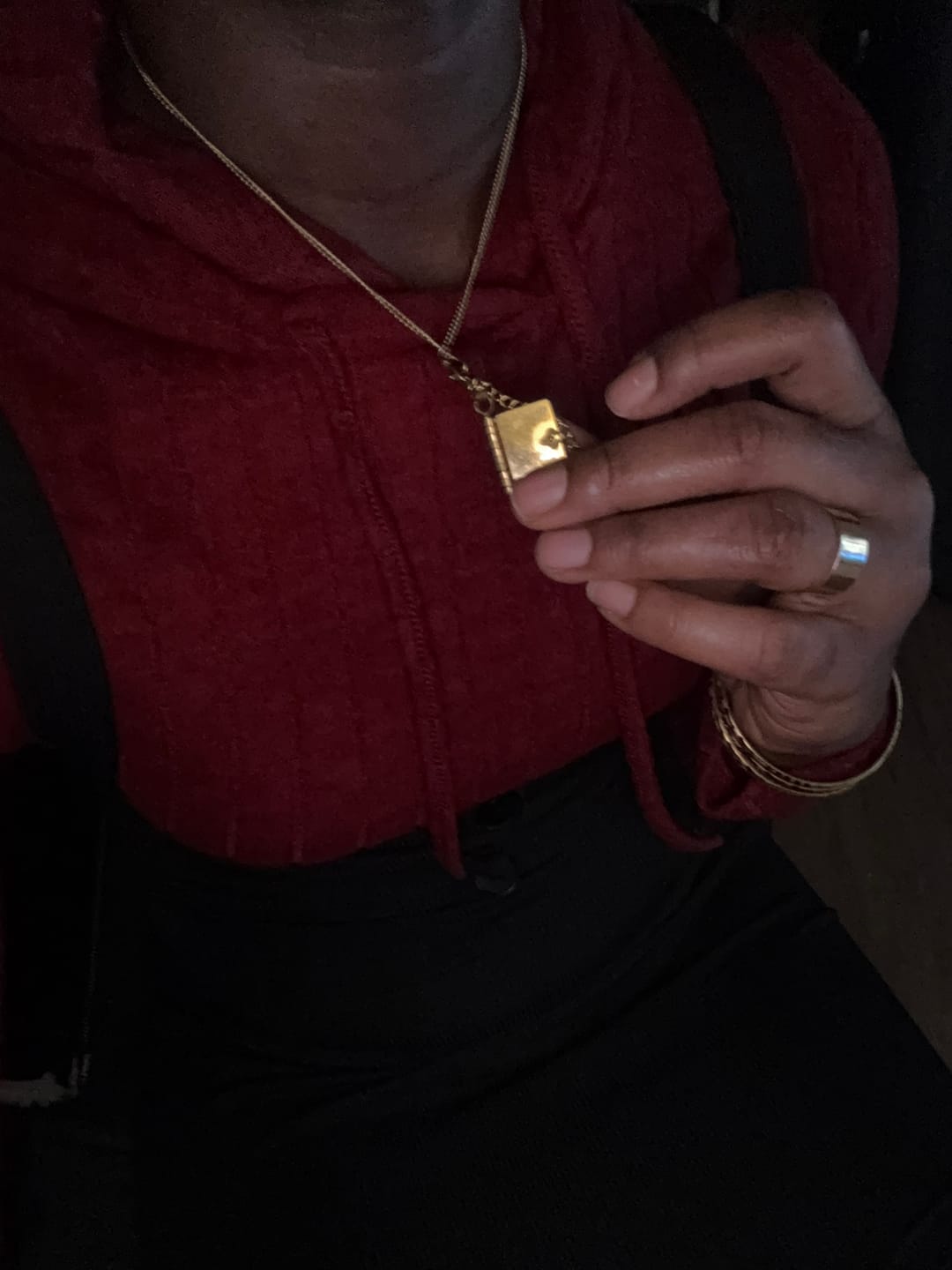 Customer photo review of Personalized Book Locket Necklace