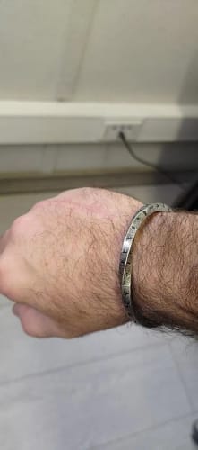 Customer photo review of Elder Futhark Rune Bracelet – A Viking’s Talisman