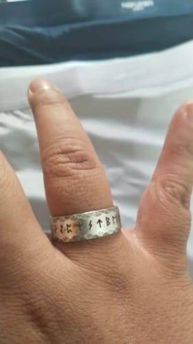Customer photo review of Rune Rings – Symbols of Ancient Power