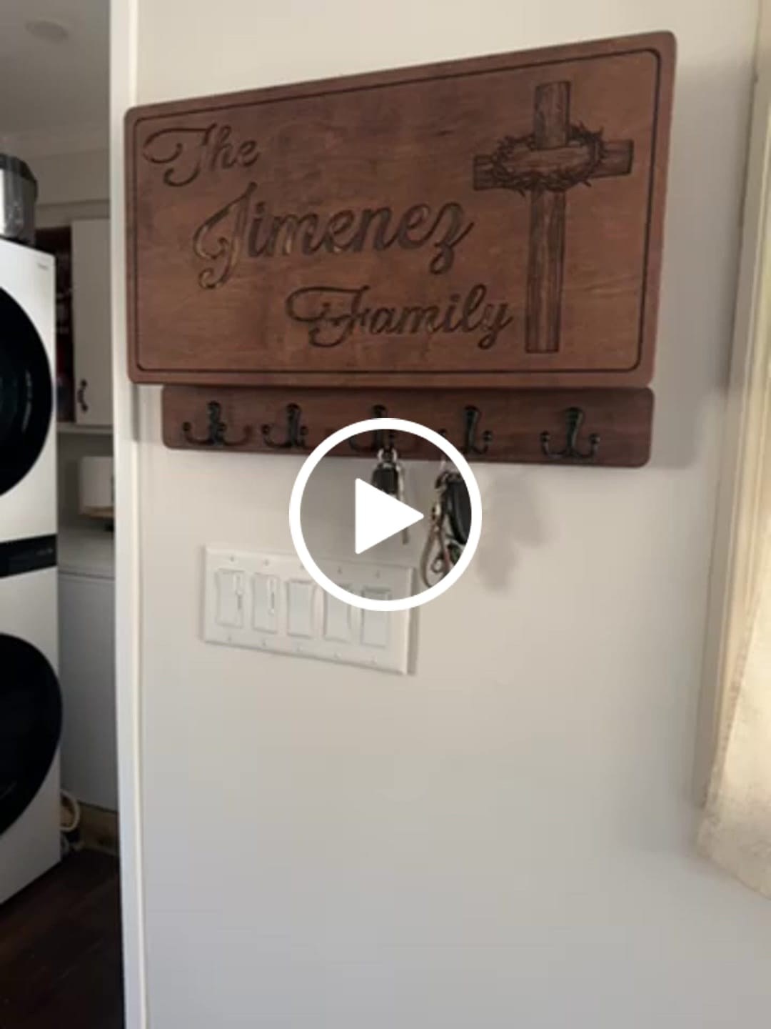 Customer video review of FAMILY NAME WITH CROSS