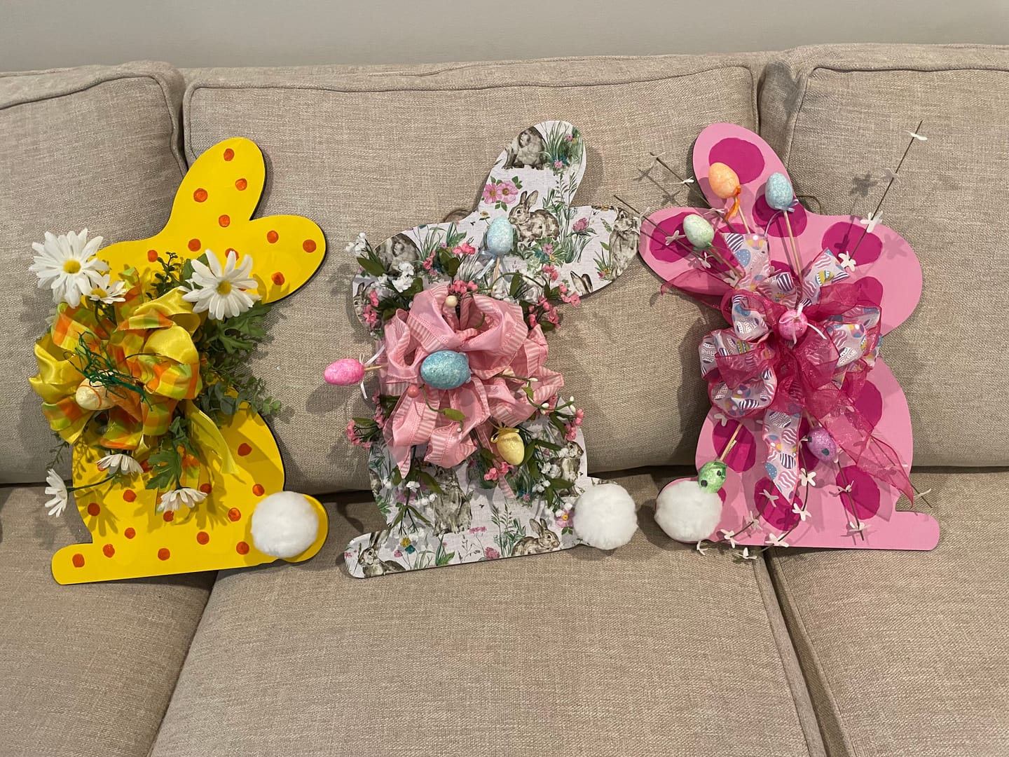 Customer photo review of Unfinished Wood Easter Bunny Shape - Craft - up to 46" DIY