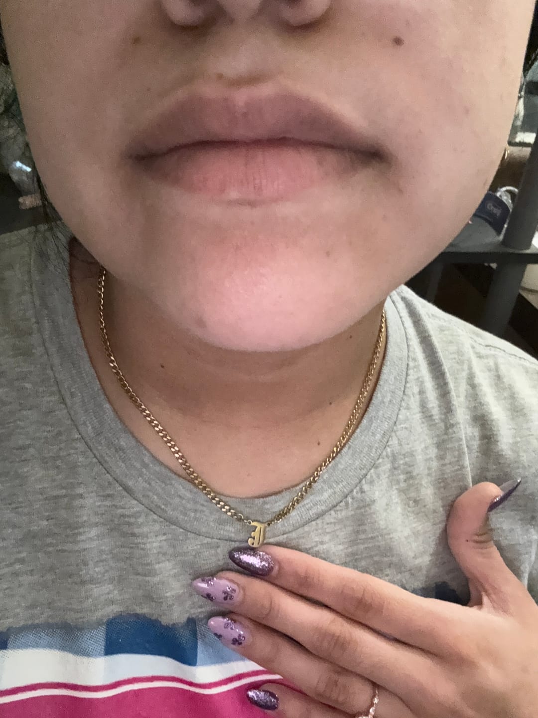 Customer photo review of Cuban Initial Necklace