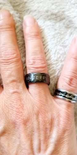 Customer photo review of Rune Rings – Symbols of Ancient Power