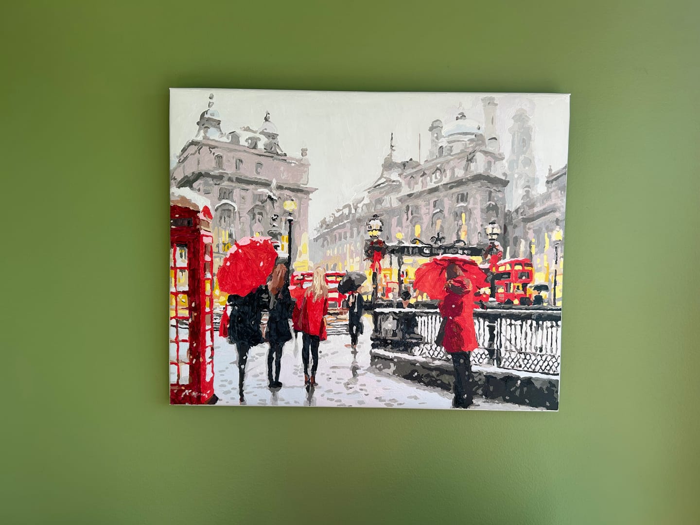 Customer photo review of London in Snow Amend - Paint by Numbers Kit for Adults