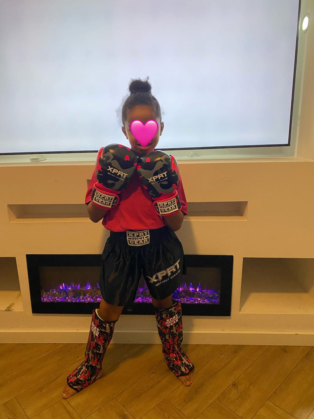 Customer photo review of Meisjes bokshandschoenen XPRT Camo V2 roze