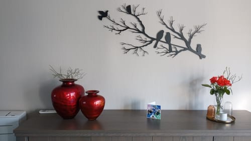Customer photo review of Décoration murale en métal moderne - Oiseaux sur branche (v2)