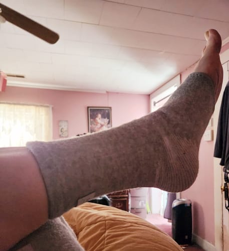 Customer photo review of Premium Anti-Fatigue Bamboo Footsleeves