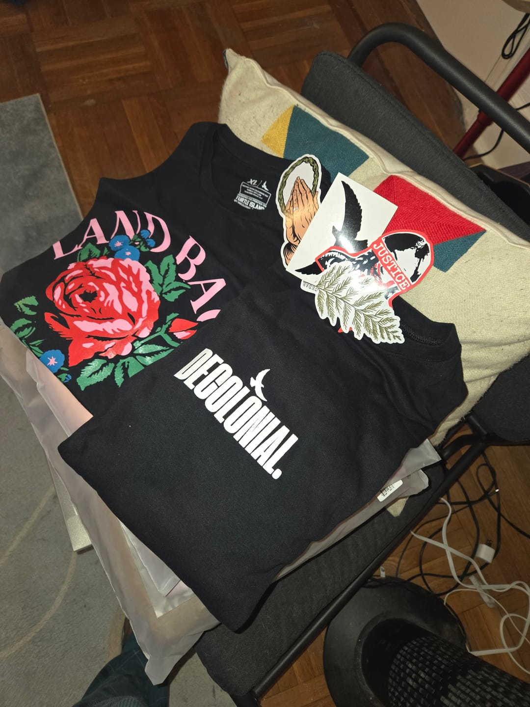 Customer photo review of Rose Land Back T-Shirt