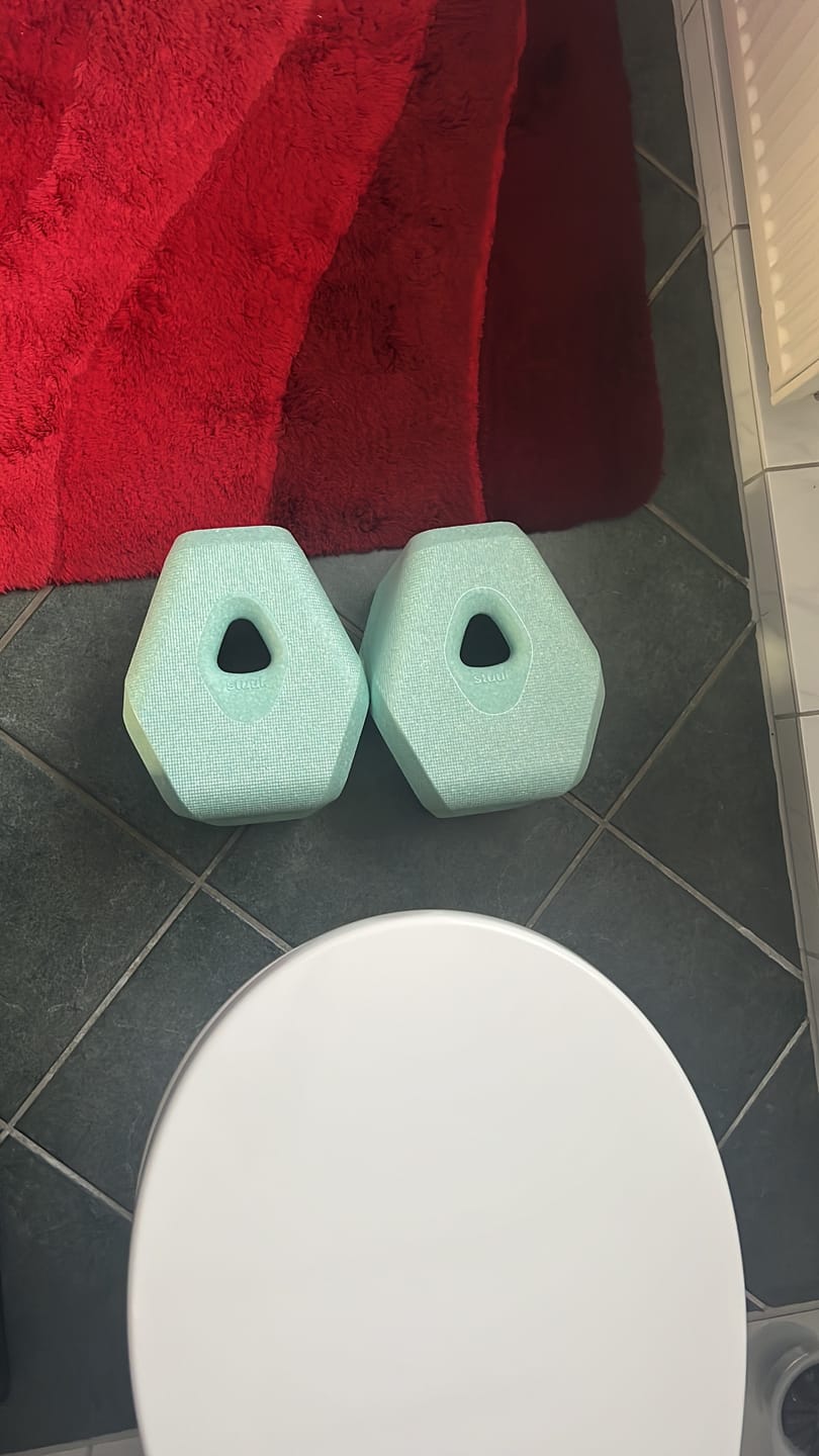 Customer photo review of stuul® Toilet Stool | The Poop Stool | Candy Collection