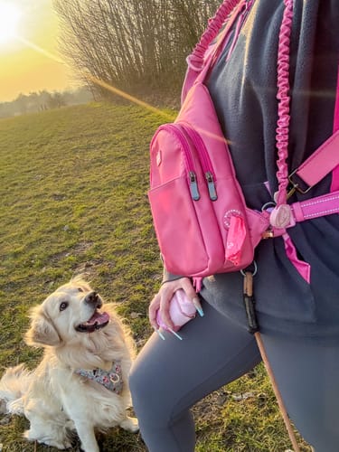 Customer photo review of Sling Backpack - Walkies Ready® Pink