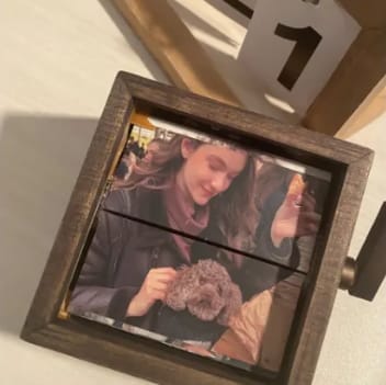 Customer photo review of personalized memory box