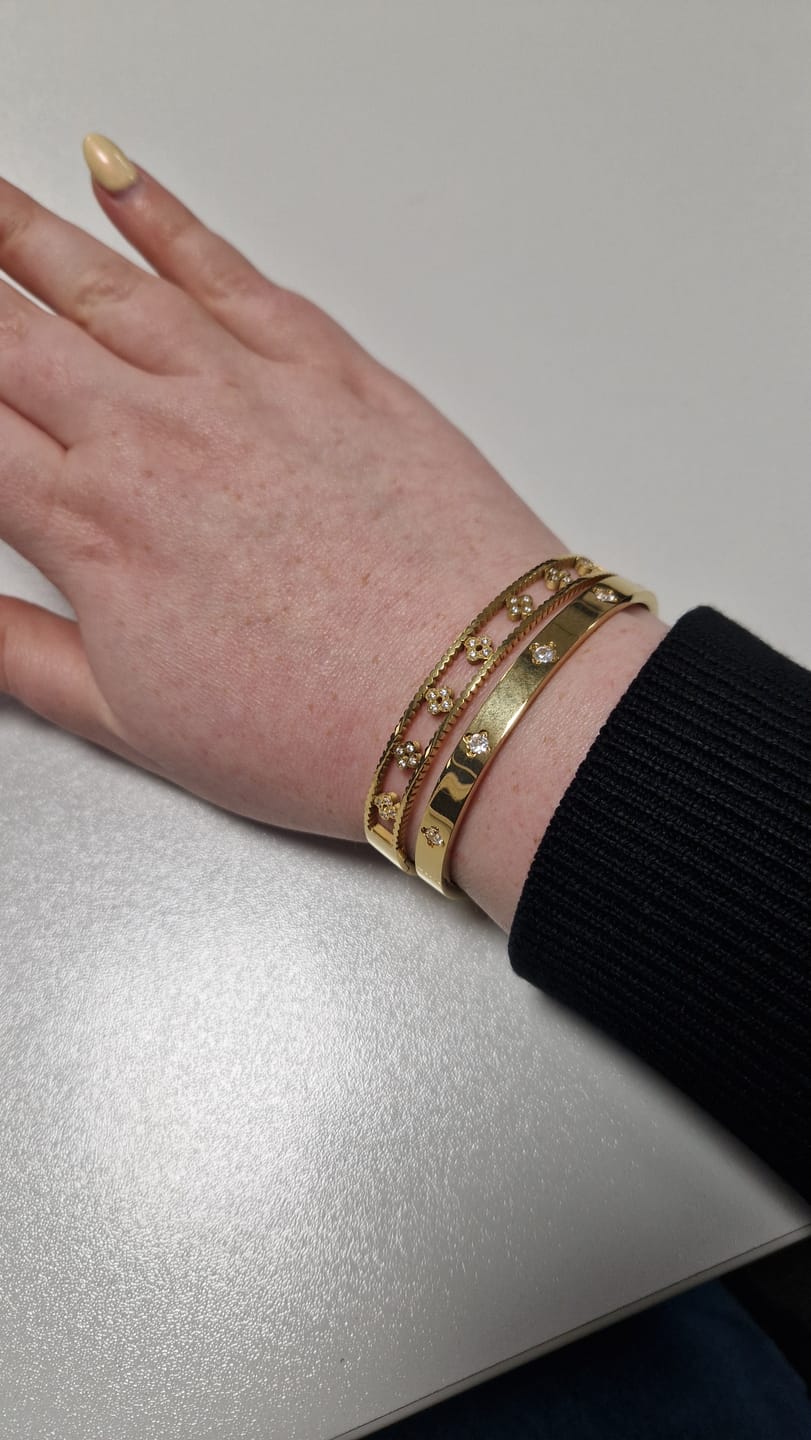 Customer photo review of Sunset Armreif | 18K vergoldet