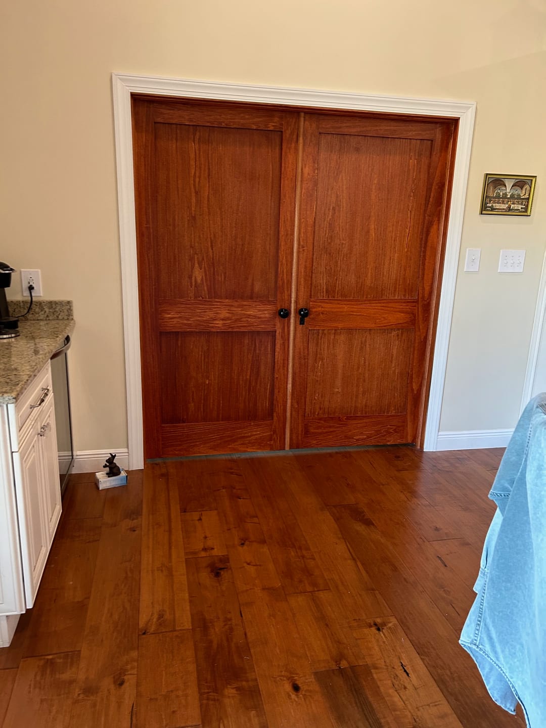 Customer photo review of Poplar Interior Door Slab (2 Panel Shaker)