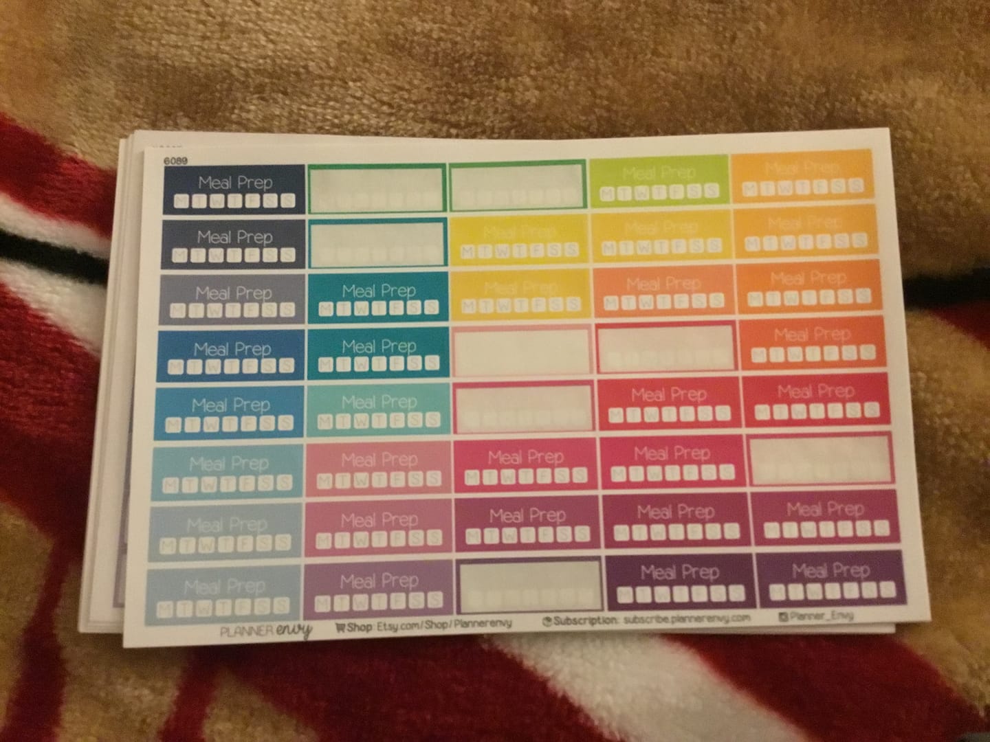 Customer photo review of Meal Prep Diet Habit Tracker Planner Stickers to be used w/ Erin Condren LifePlanner (ECLP), Happy Planner - Half Inch, 40 Stickers (#6089)