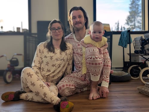 Customer photo review of Ladies Henley Jogger Set - GINGERBREAD