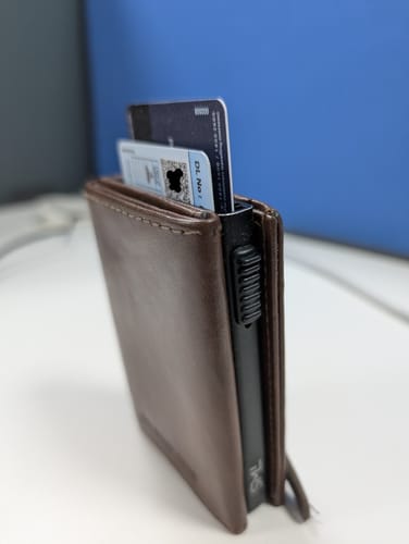 Customer photo review of Defender RFID Protected Wallet Cardholder - Brown