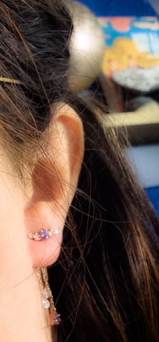 Customer photo review of Boucles d'oreilles grimpantes Vega