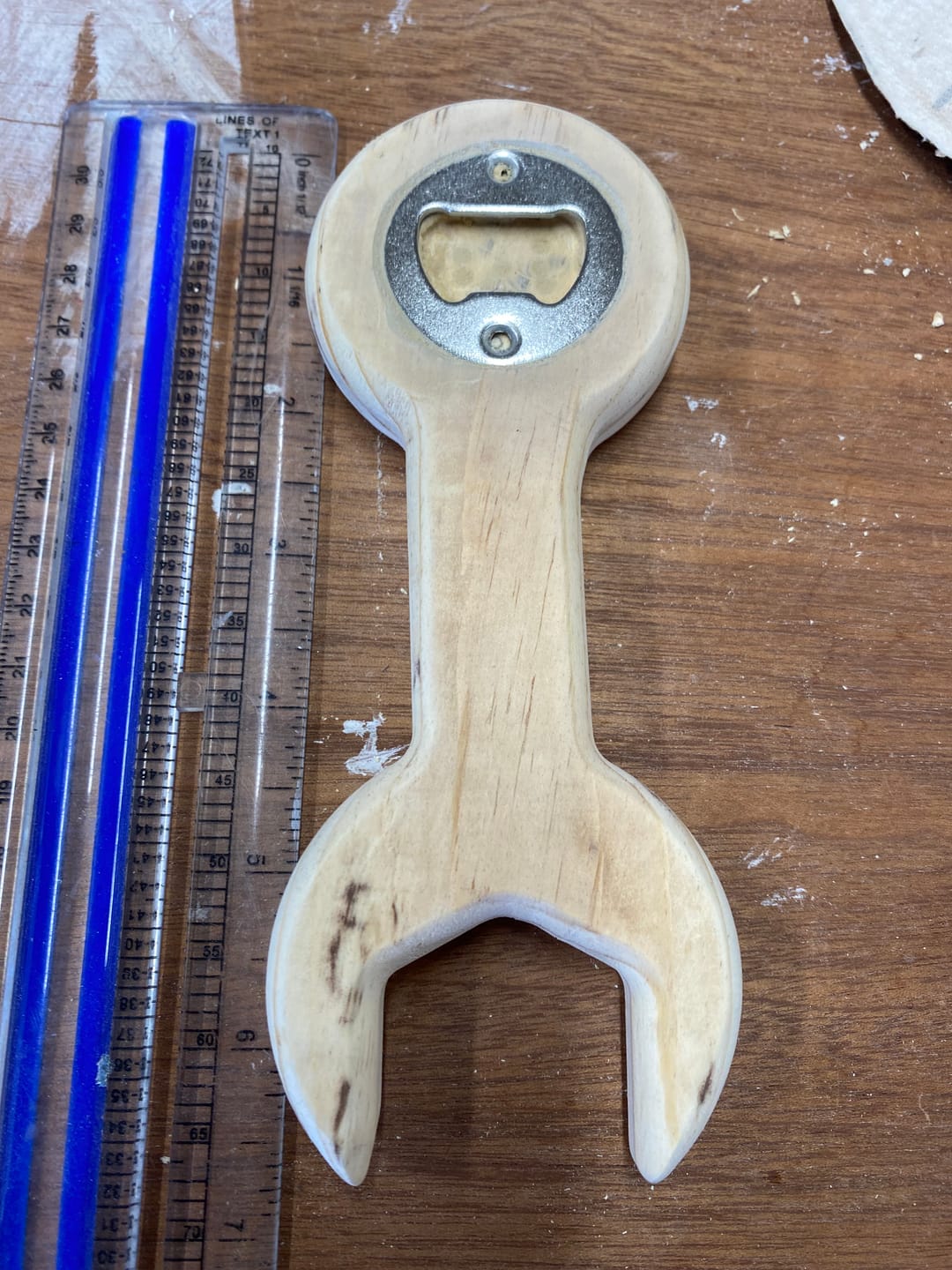 Customer photo review of Set 2 - 6 Bottle Opener Acrylic Router Templates