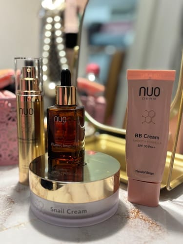 Customer photo review of Set Ser cu Vitamina C, Crema cu Retinol, Crema cu Mucina de Melc si BB Cream (4 produse)