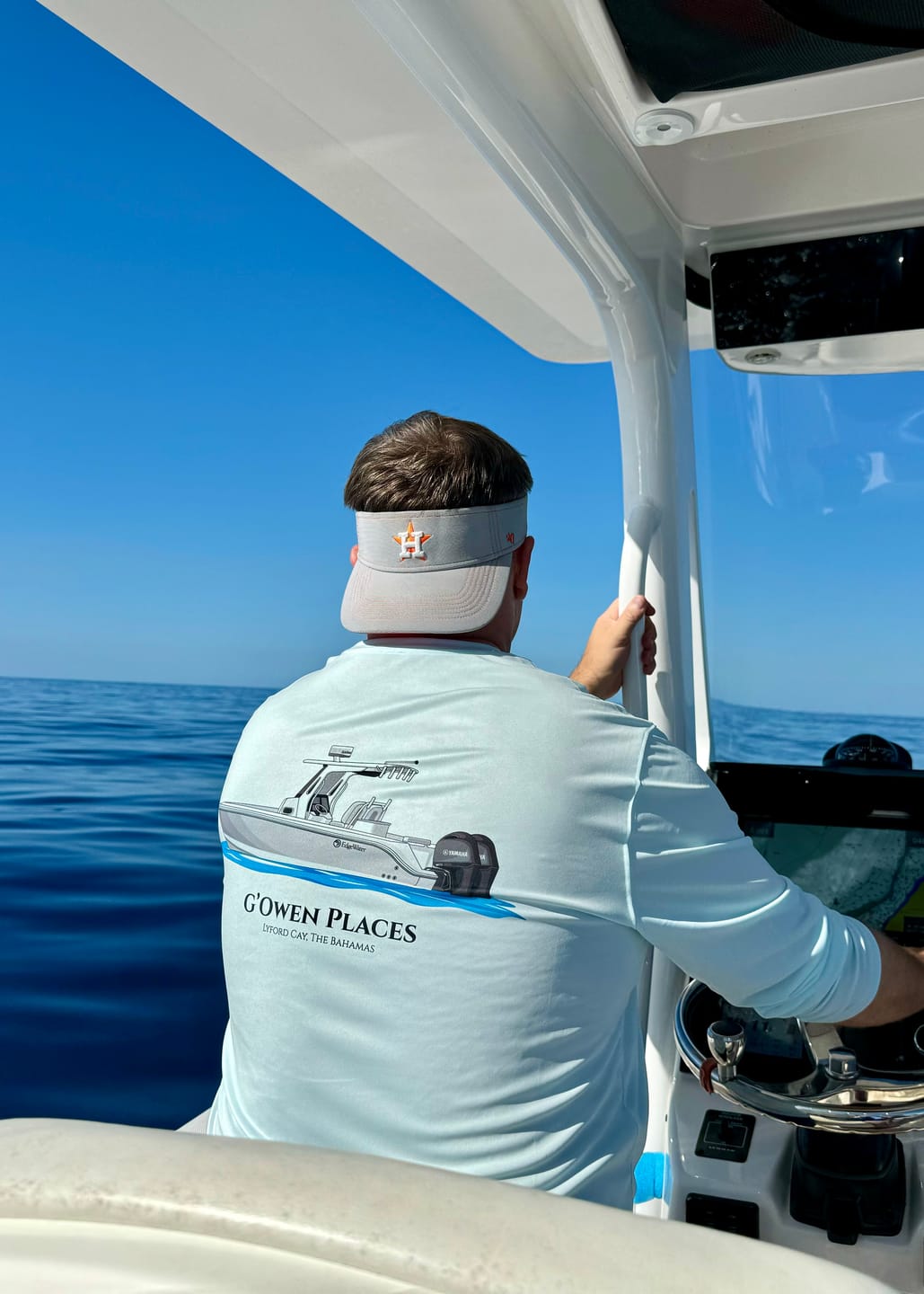 Customer photo review of Custom Kiss-Cut Boat Stickers