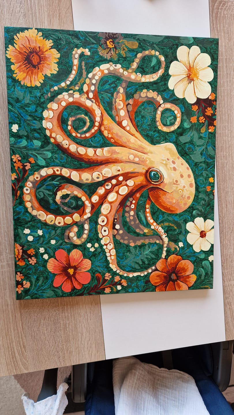 Customer photo review of Malen nach Zahlen - Oktopus