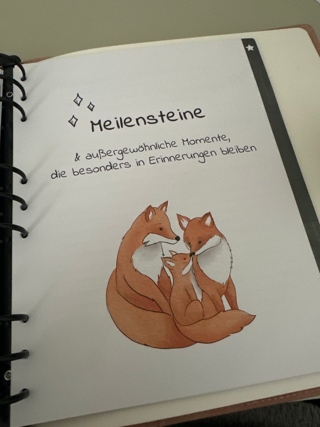 Customer photo review of Meilensteine mit 34 Seiten (Wald)