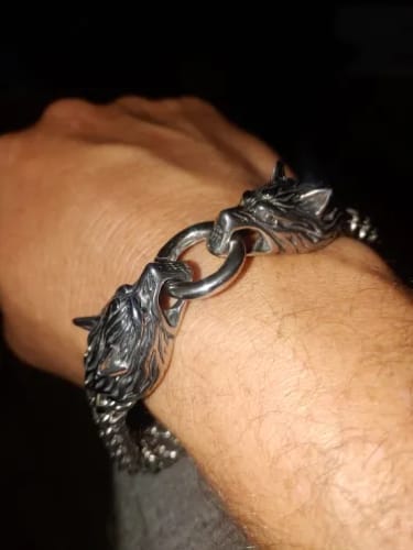 Customer photo review of Geri & Freki Bracelet – The Wolves of Odin