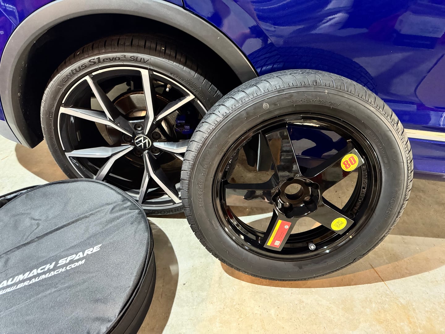 Customer photo review of VW TIGUAN Incl R Models Space Saver Spare Wheel - HUB CENTRIC - Braumach Spare Wheel Kit All Models - 2020-2026