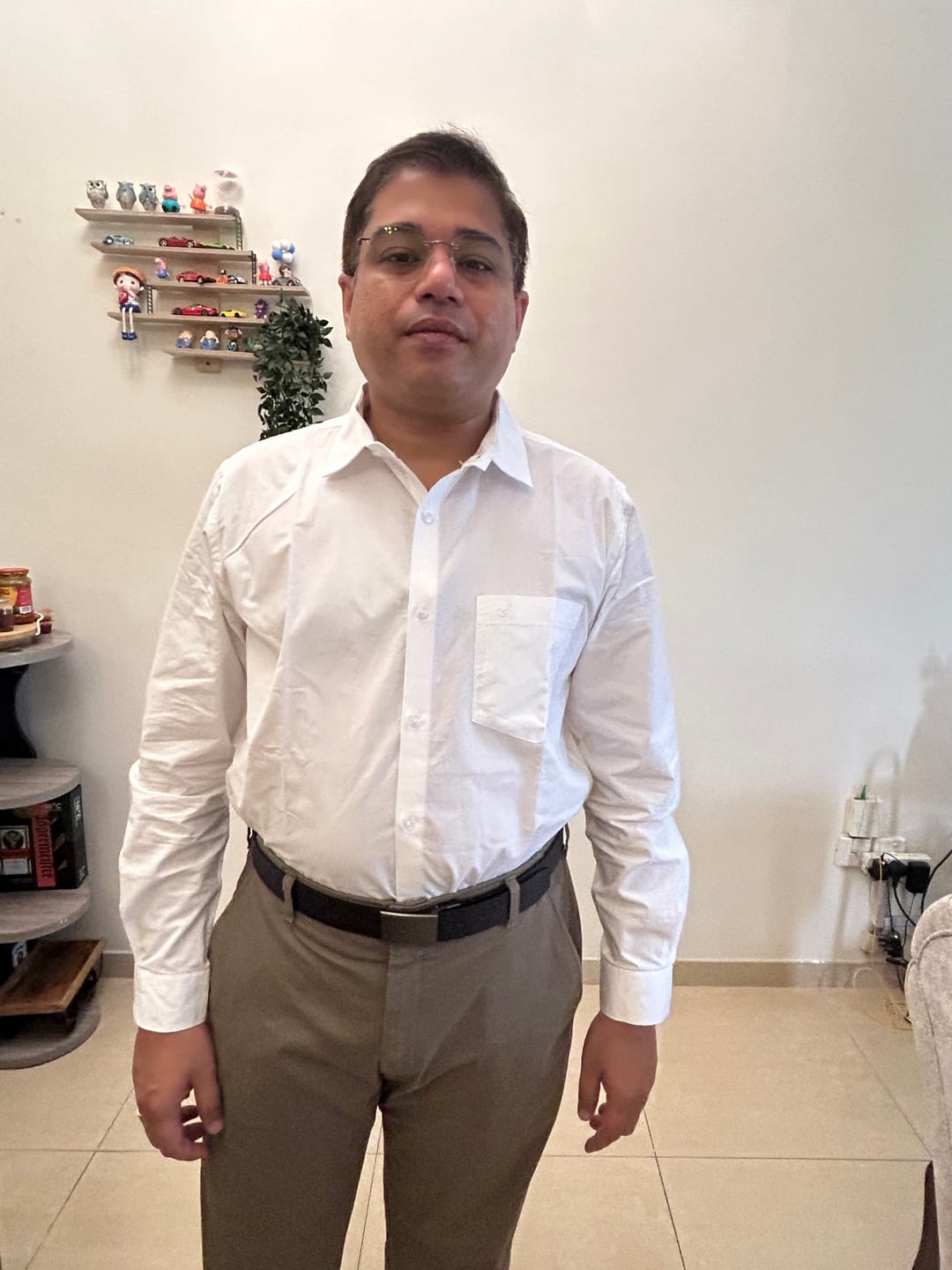 Customer photo review of Good Luck - 100% Cotton Formal White Shirt For Men | Uathayam