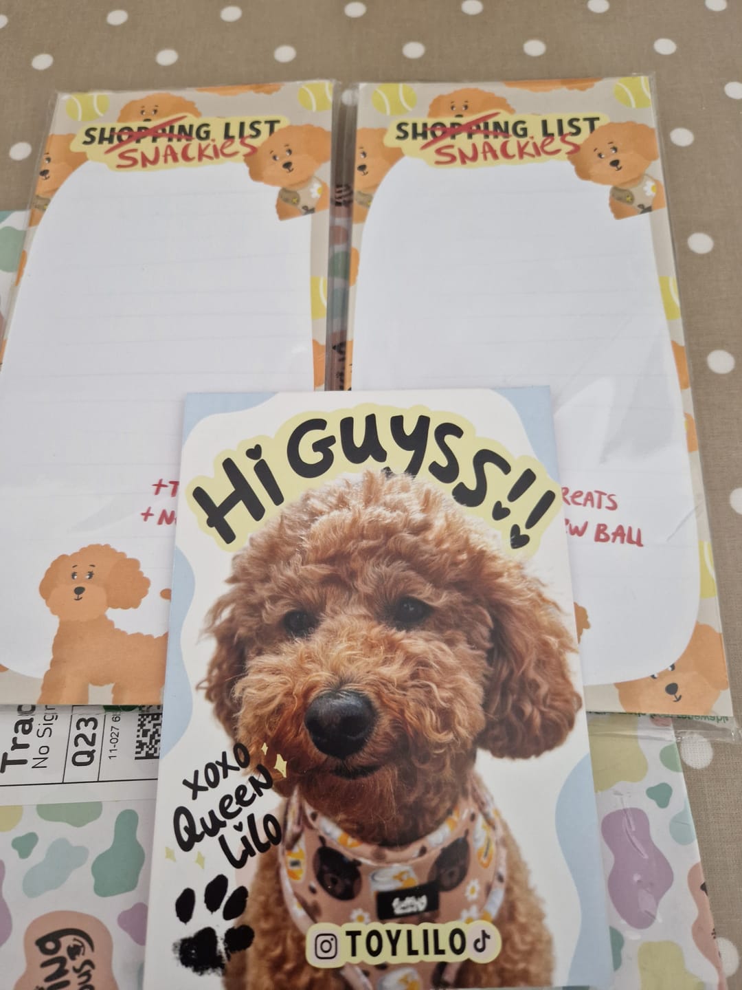 Customer photo review of Snackies List