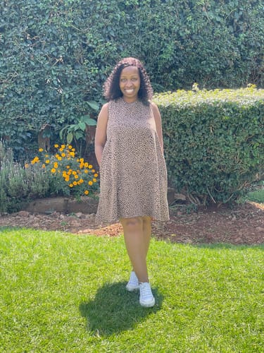 Customer photo review of Willow Maxi Dress In Black/White