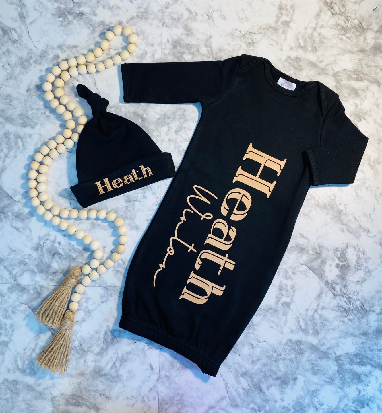Customer photo review of Unisex Baby Gown with Hidden Zipper