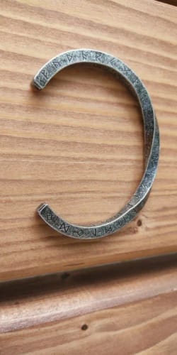 Customer photo review of Elder Futhark Rune Bracelet – A Viking’s Talisman