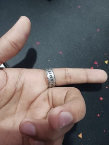 Customer photo review of Rune Rings – Symbols of Ancient Power