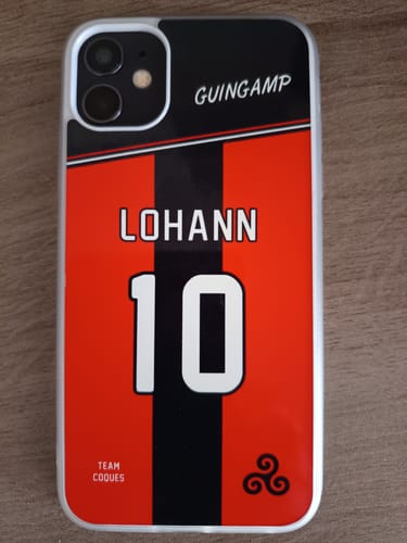 Customer photo review of Coque foot GUINGAMP EAG personnalisable - TEAMCOQUES