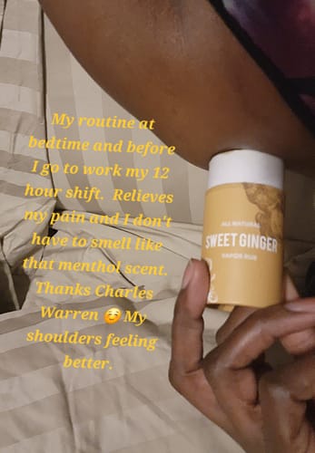 Customer photo review of Sweet Ginger Vapor Rub