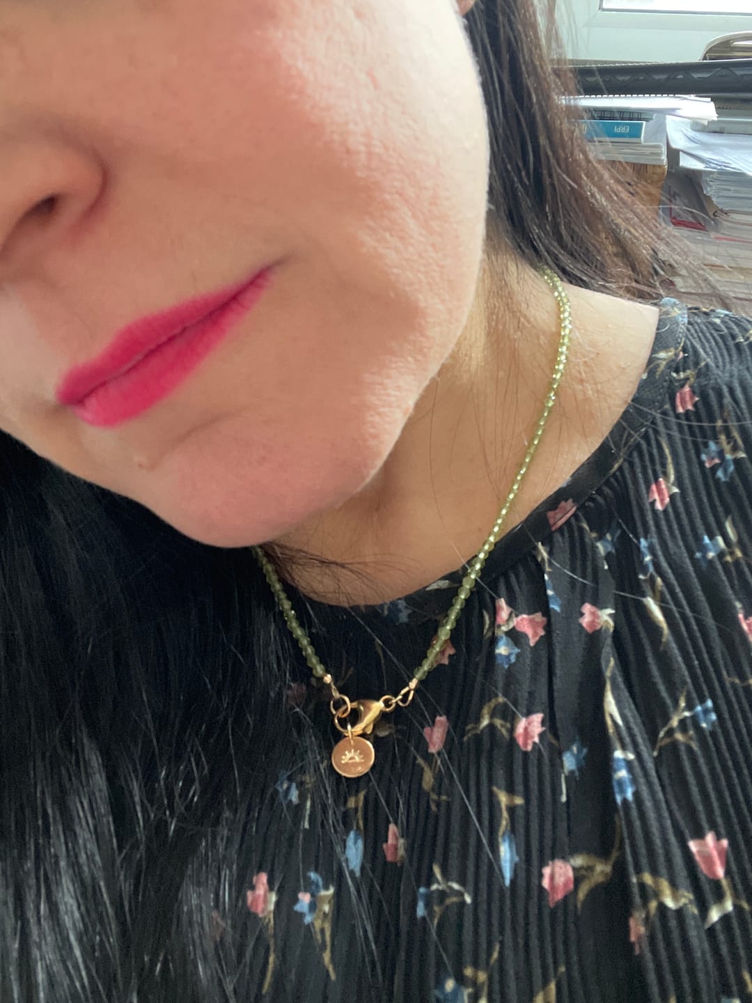 Customer photo review of Balance Intention Necklace | Peridot
