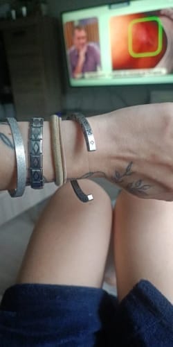 Customer photo review of Elder Futhark Rune Bracelet – A Viking’s Talisman