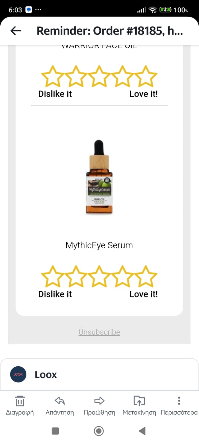 Customer photo review of MythicEye Serum