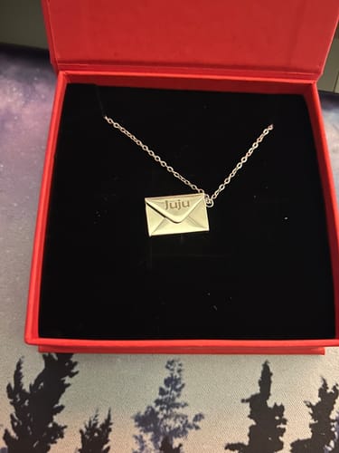 Customer photo review of Custom Engraved Photo Secret Letter Message