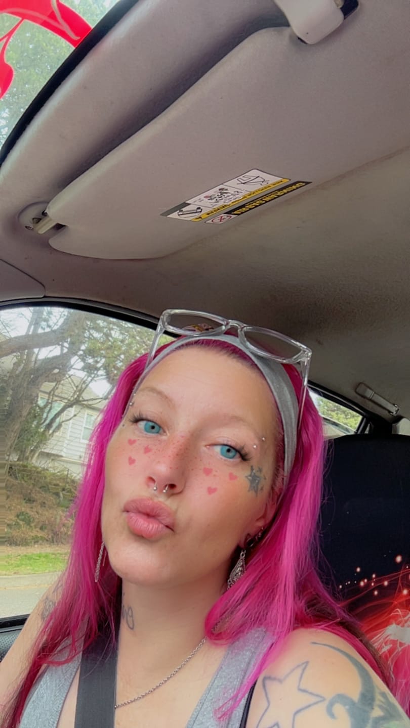 Customer photo review of Pixie Blue Prescription Coloured Contact Lenses