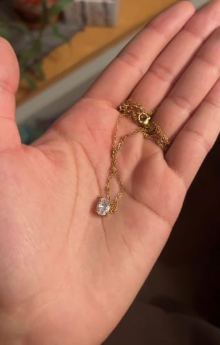 Customer photo review of Oval jewel necklace