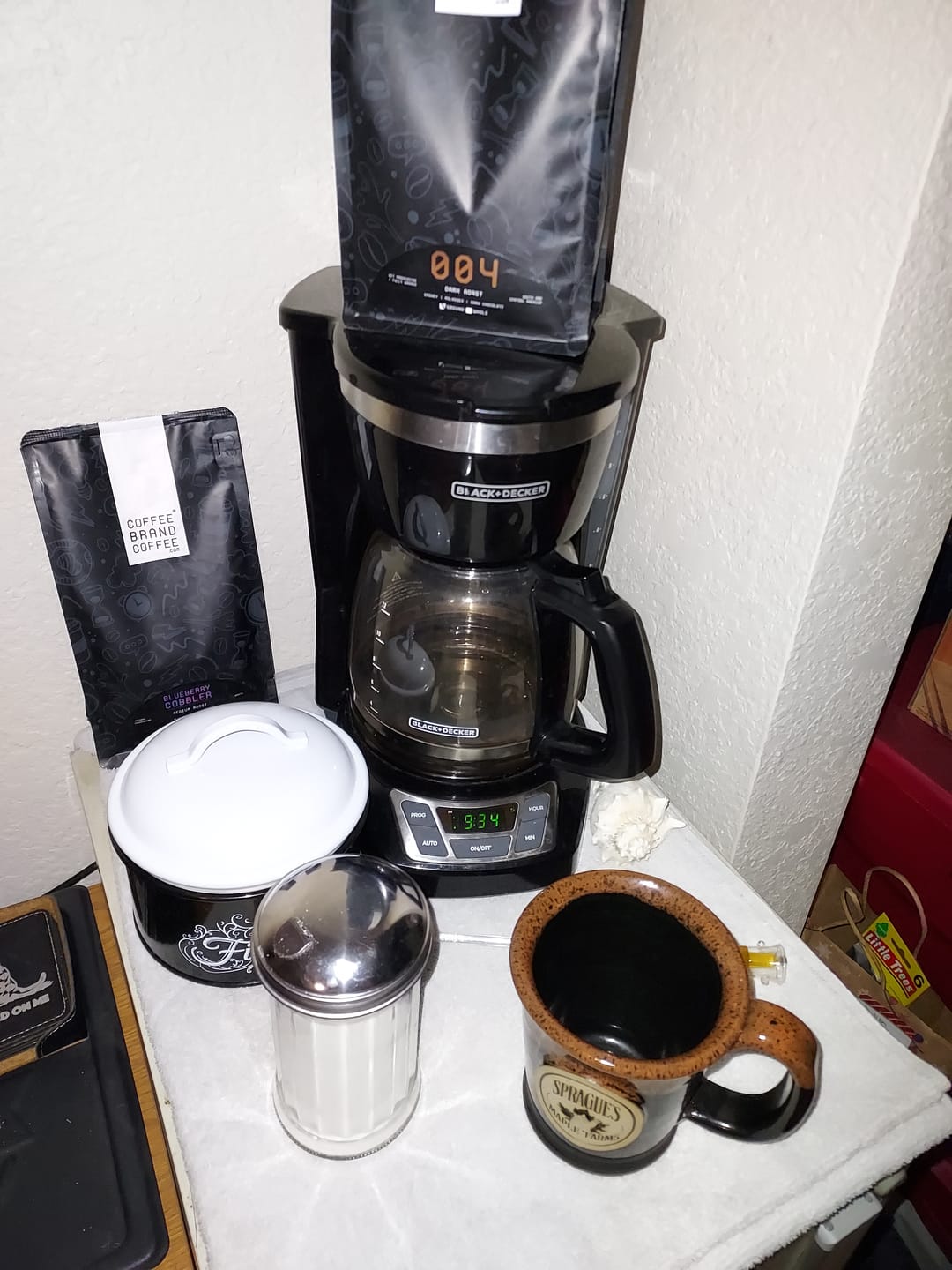 Customer photo review of Blueberry Cobbler Flavored Coffee