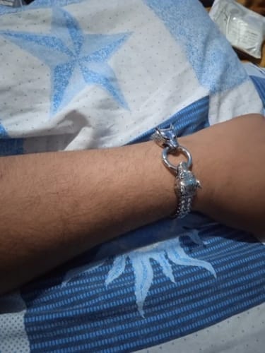 Customer photo review of Geri & Freki Bracelet – The Wolves of Odin