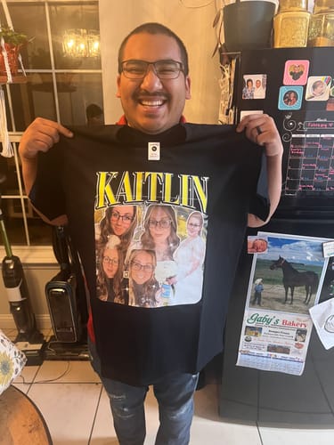 Customer photo review of CUSTOM VINTAGE TEE