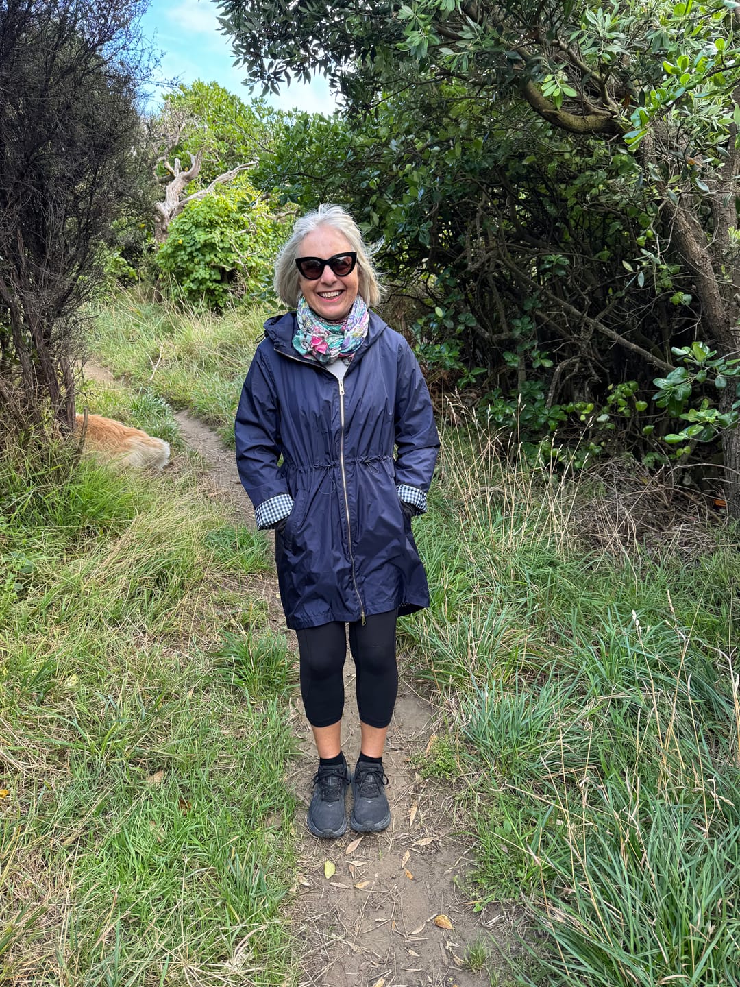 Customer photo review of Navy Raincoat